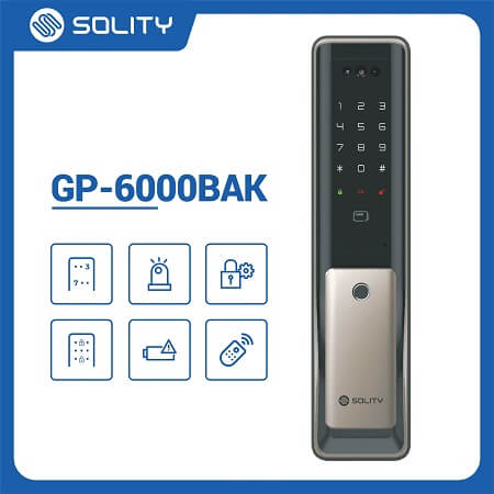 Khoá cửa vân tay khuôn mặt Solity GP-6000BAK