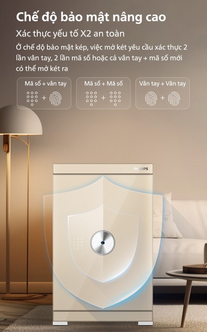 T&iacute;nh năng bảo mật k&eacute;p tr&ecirc;n k&eacute;t