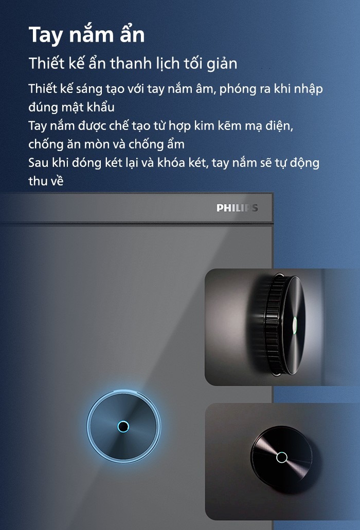 Tay nắm kh&ocirc;ng trọng tải được ẩn m&igrave;nh tinh tế trong th&acirc;n k&eacute;t