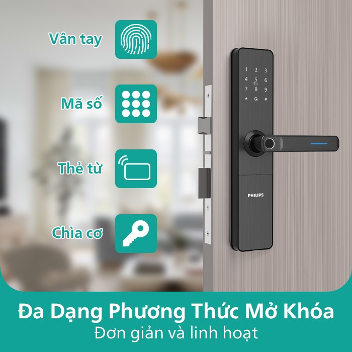 Trang bị 4 phương thức mở kh&oacute;a kh&aacute;c nhau